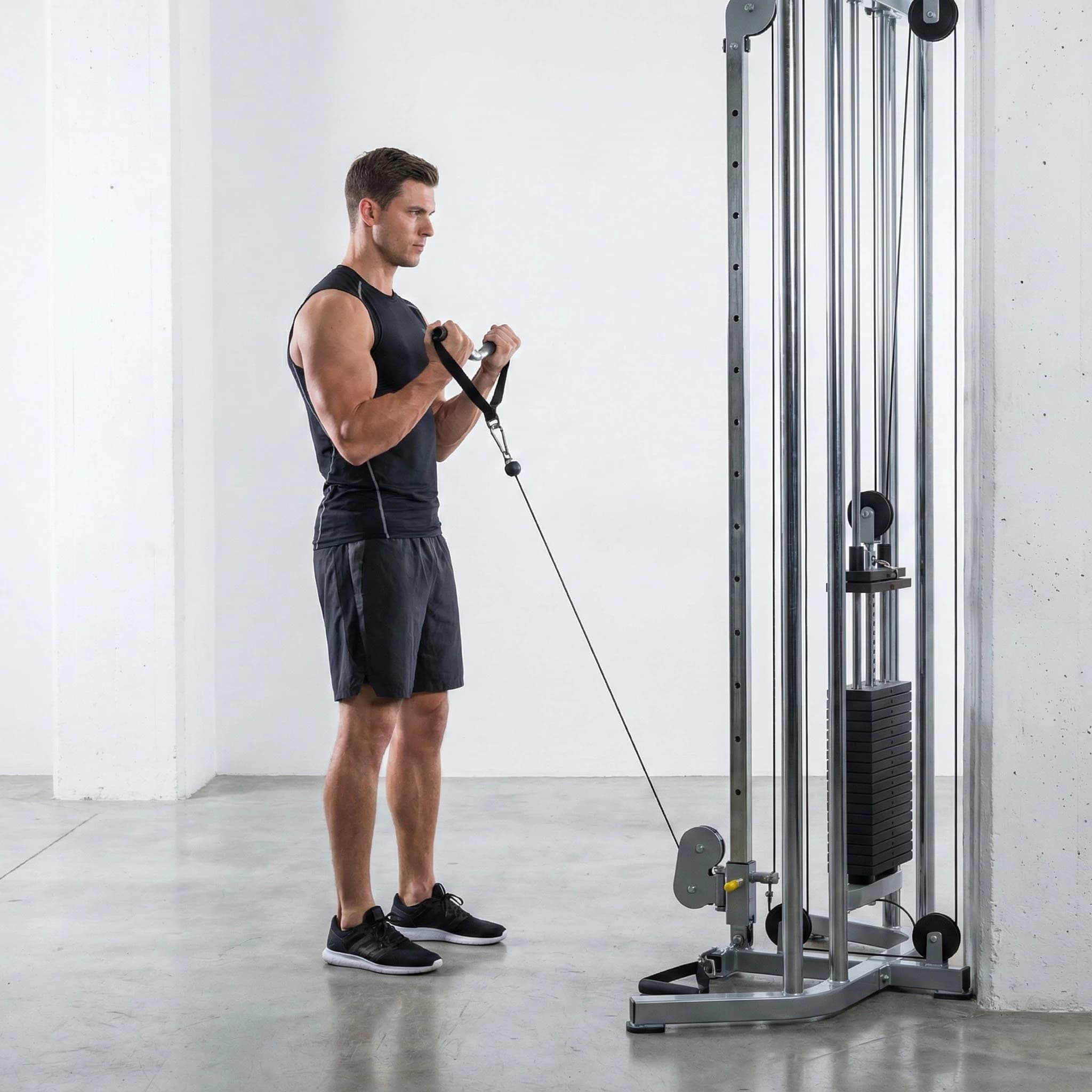 Standing bicep curls exercise illustration